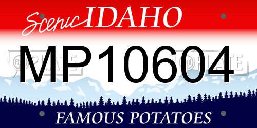 MP10604 Idaho License Plate