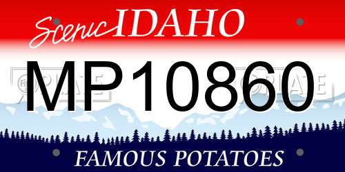 MP10860 Idaho License Plate