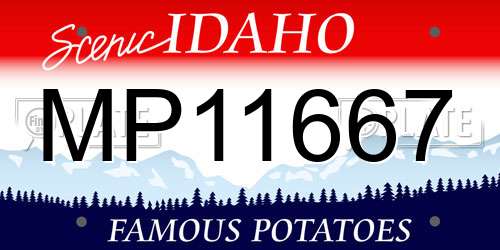 MP11667 Idaho License Plate