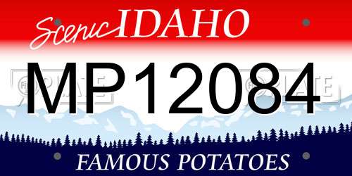 MP12084 Idaho License Plate