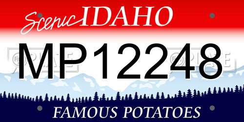 MP12248 Idaho License Plate
