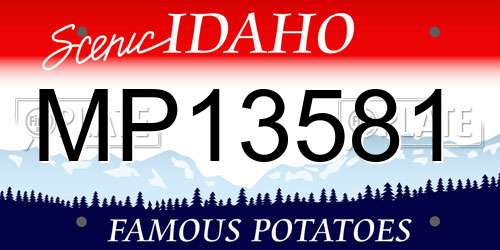 MP13581 Idaho License Plate