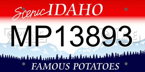 MP13893 Idaho License Plate