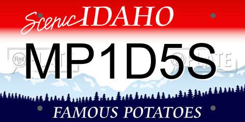 MP1D5S Idaho License Plate