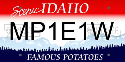 MP1E1W Idaho License Plate