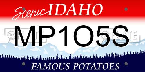 MP1O5S Idaho License Plate