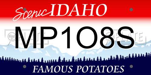 MP1O8S Idaho License Plate