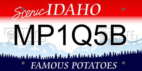 MP1Q5B Idaho License Plate