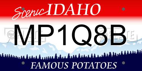 MP1Q8B Idaho License Plate