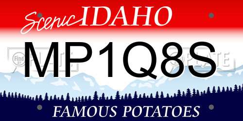 MP1Q8S Idaho License Plate