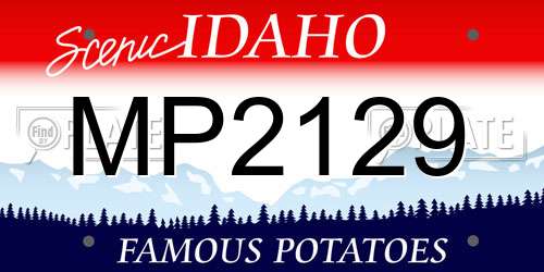 MP2129 Idaho License Plate