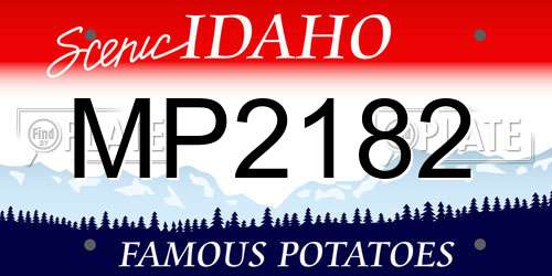MP2182 Idaho License Plate