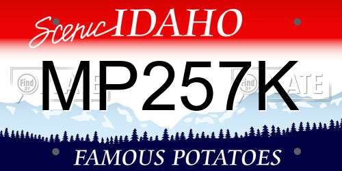 MP257K Idaho License Plate