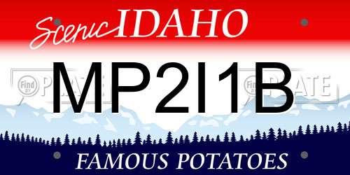 MP2I1B Idaho License Plate