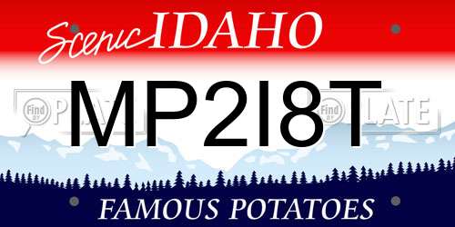 MP2I8T Idaho License Plate