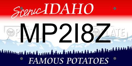 MP2I8Z Idaho License Plate