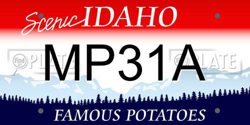MP31A Idaho License Plate