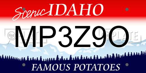 MP3Z9O Idaho License Plate