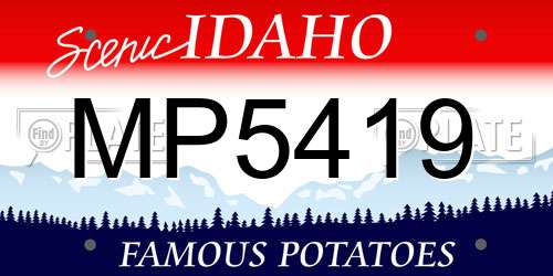 MP5419 Idaho License Plate