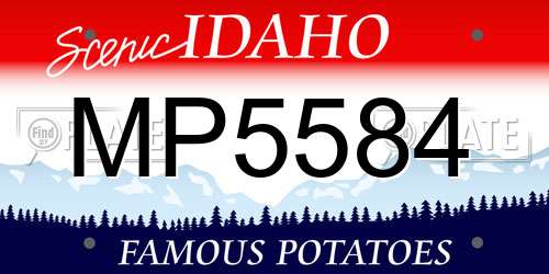 MP5584 Idaho License Plate