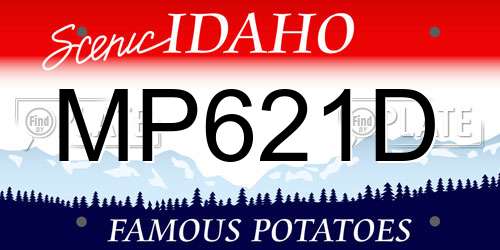 MP621D Idaho License Plate