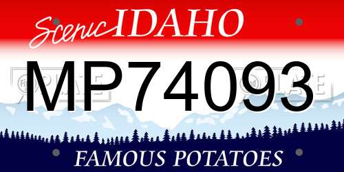 MP74093 Idaho License Plate