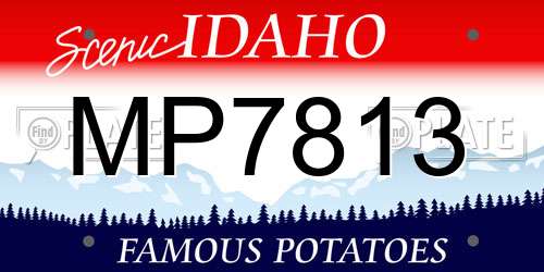 MP7813 Idaho License Plate