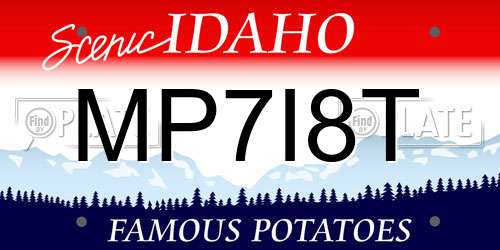 MP7I8T Idaho License Plate