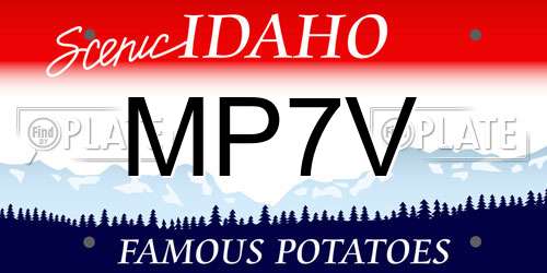 MP7V Idaho License Plate