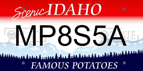MP8S5A Idaho License Plate