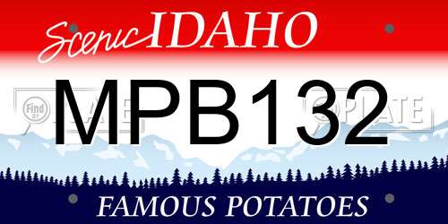MPB132 Idaho License Plate