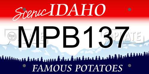 MPB137 Idaho License Plate