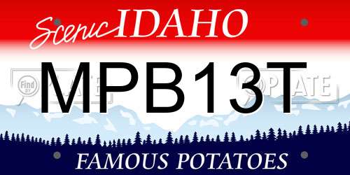 MPB13T Idaho License Plate