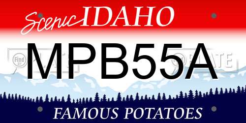 MPB55A Idaho License Plate