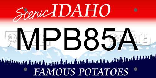 MPB85A Idaho License Plate