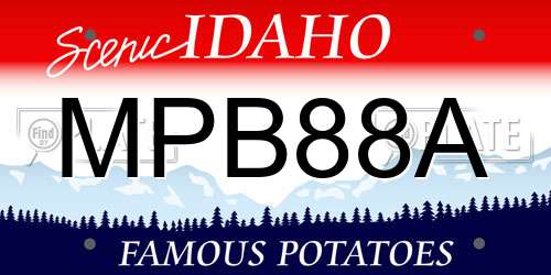 MPB88A Idaho License Plate