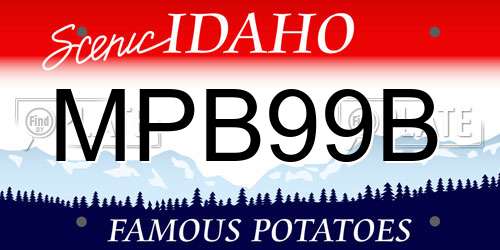 MPB99B Idaho License Plate