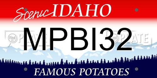 MPBI32 Idaho License Plate