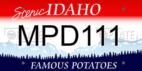 MPD111 Idaho License Plate