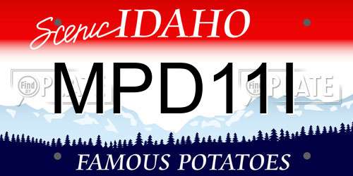 MPD11I Idaho License Plate