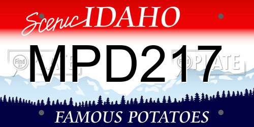 MPD217 Idaho License Plate