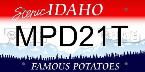 MPD21T Idaho License Plate