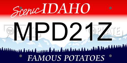 MPD21Z Idaho License Plate