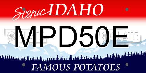 MPD50E Idaho License Plate