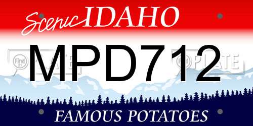 MPD712 Idaho License Plate