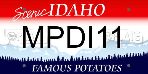 MPDI11 Idaho License Plate