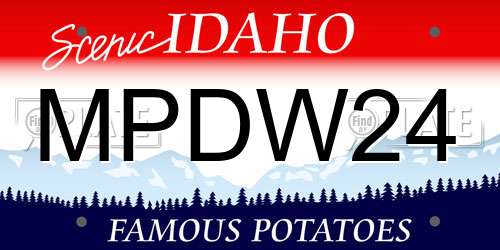 MPDW24 Idaho License Plate