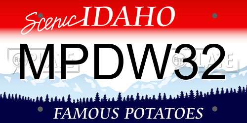 MPDW32 Idaho License Plate
