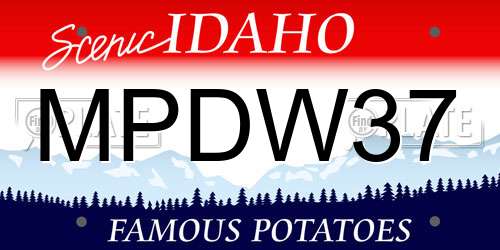 MPDW37 Idaho License Plate