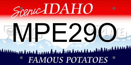 MPE29O Idaho License Plate